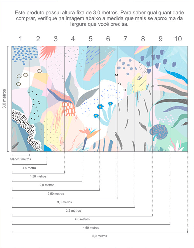 Painel de Parede Adesivo Abstrato Kids