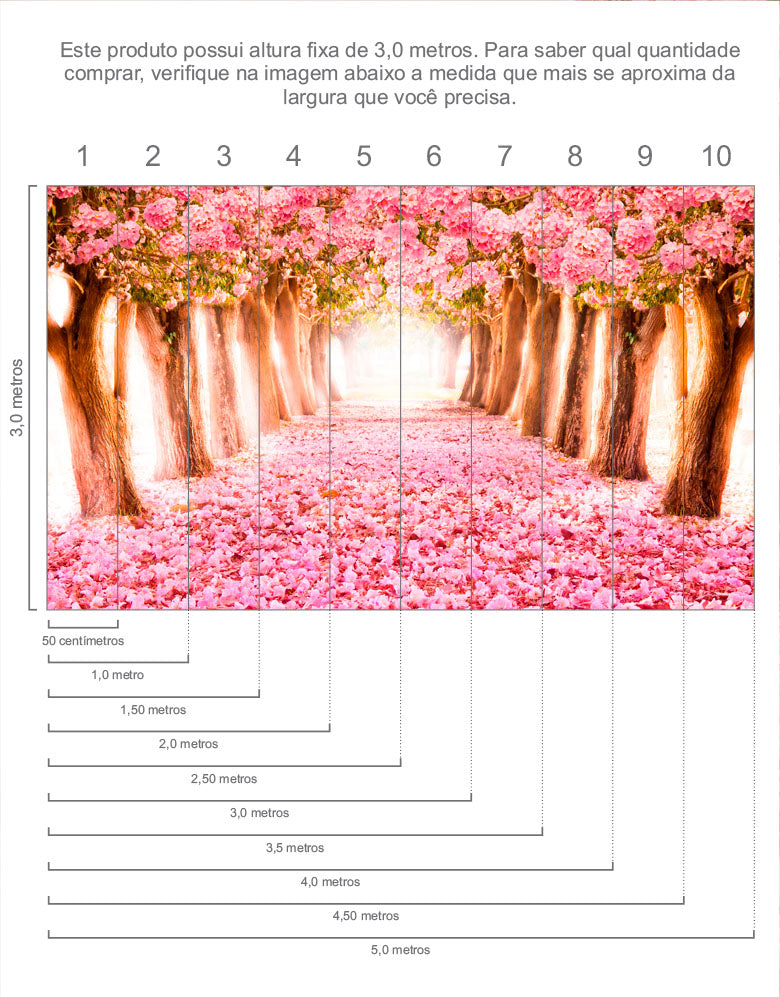 Painel de Parede Adesivo Caminhos das Flores