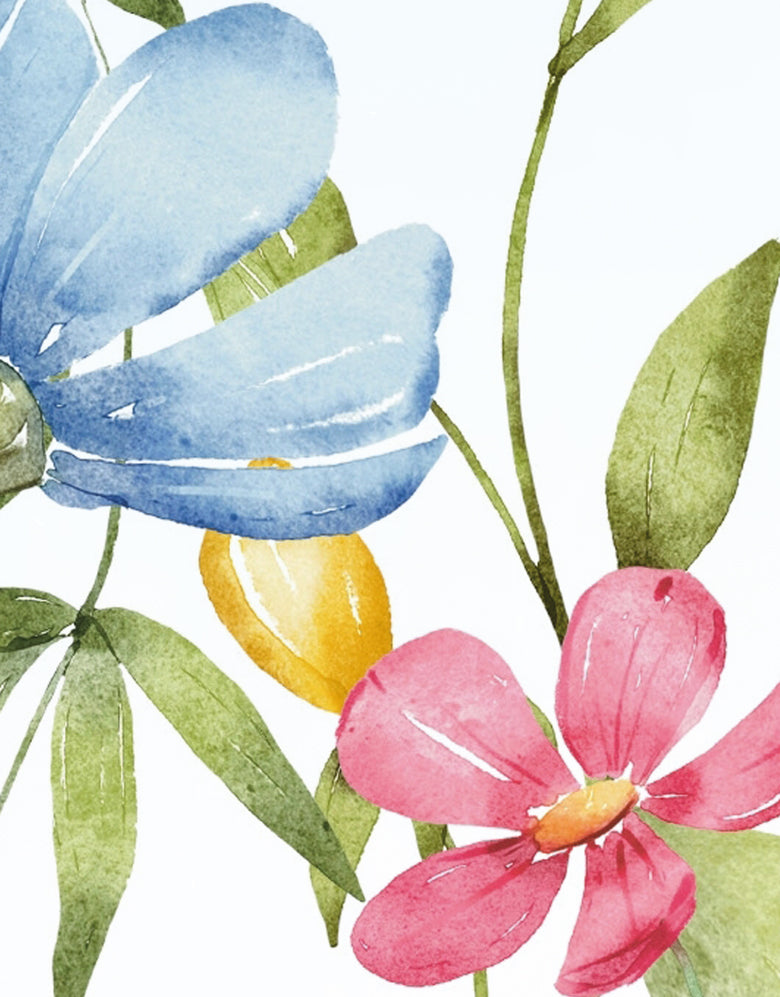 Painel de Parede Adesivo Boiserie Jardim Azul