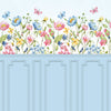 Painel de Parede Adesivo Boiserie Jardim Azul