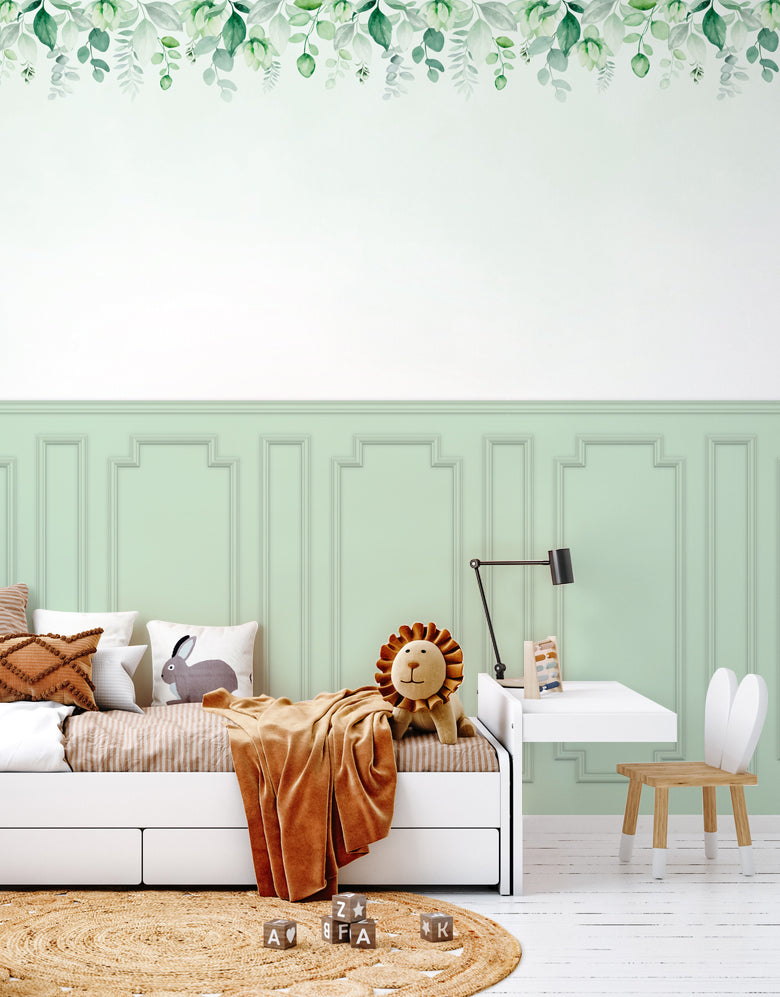 Painel de Parede Adesivo Boiserie Folhagens