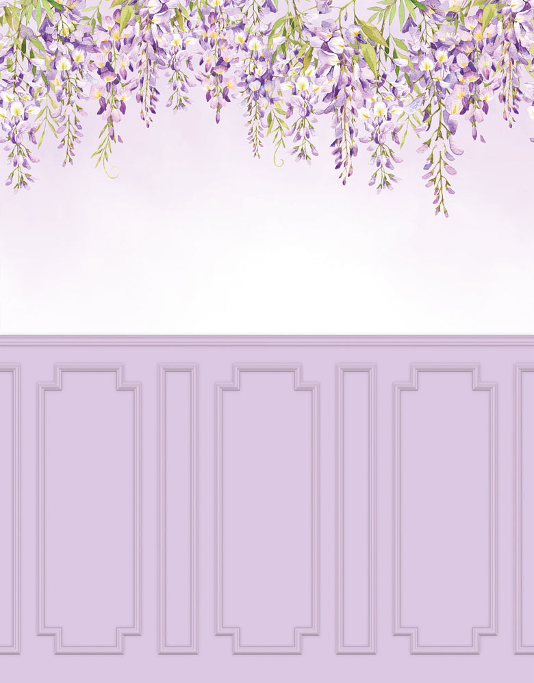 Painel de Parede Adesivo Boiserie Lavanda