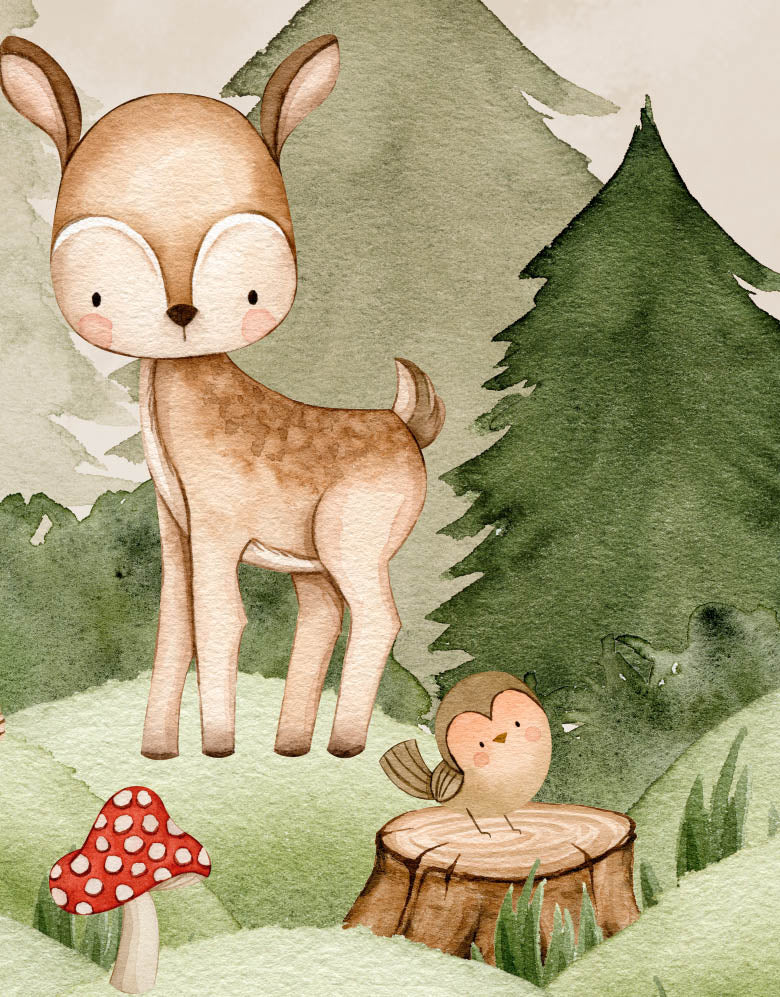 Painel de Parede Adesivo Bosque Infantil