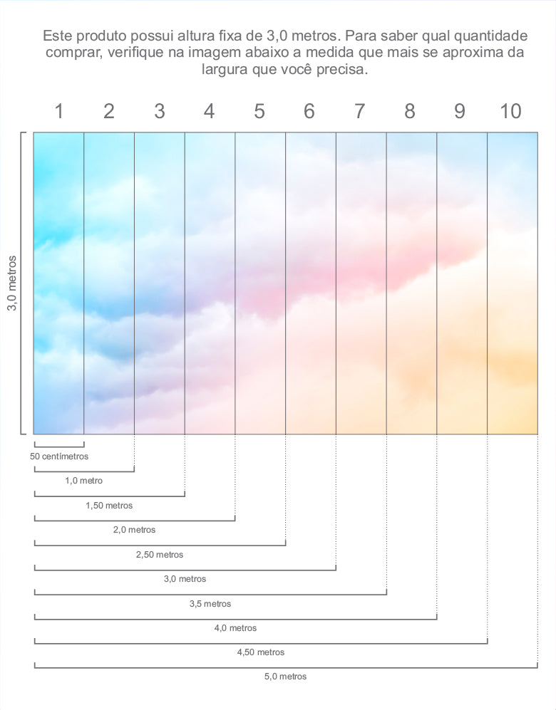 Painel de Parede Adesivo Nuvens