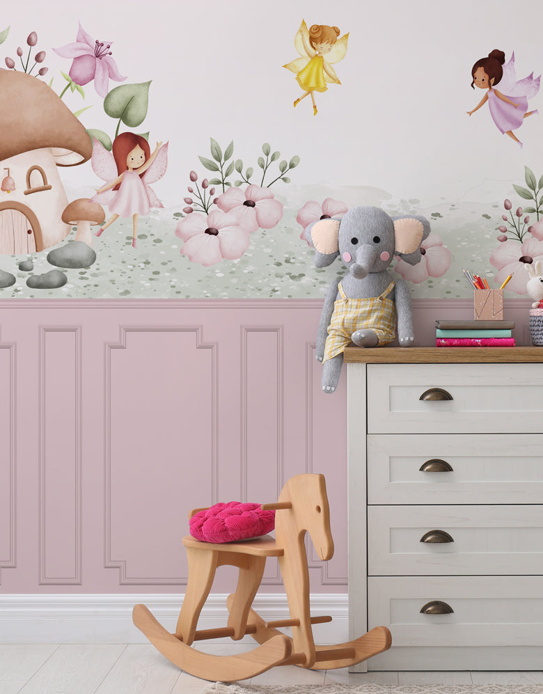 Painel de Parede Adesivo Fadas Boiserie