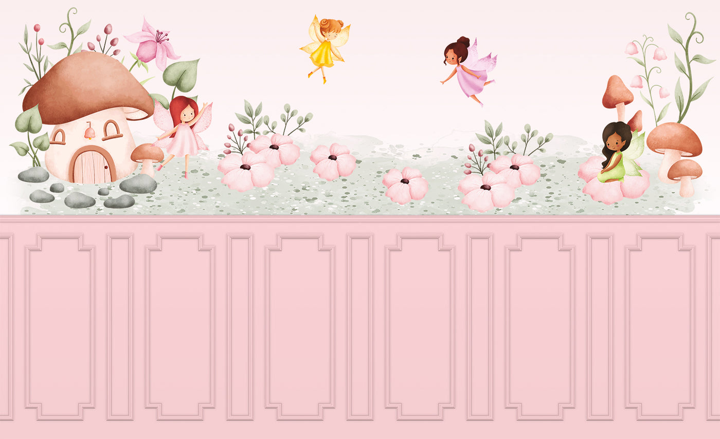 Painel de Parede Adesivo Fadas Boiserie