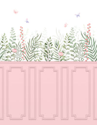 Painel de Parede Adesivo Floral Boiserie