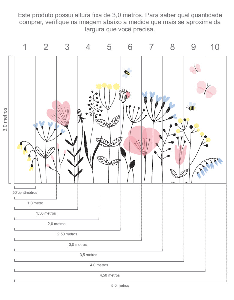 Painel de Parede Adesivo Flores