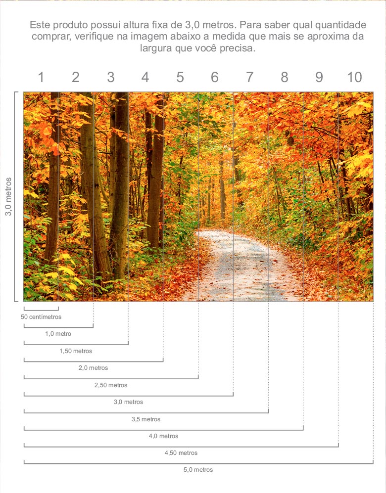 Painel de Parede Adesivo Paisagem de Outono