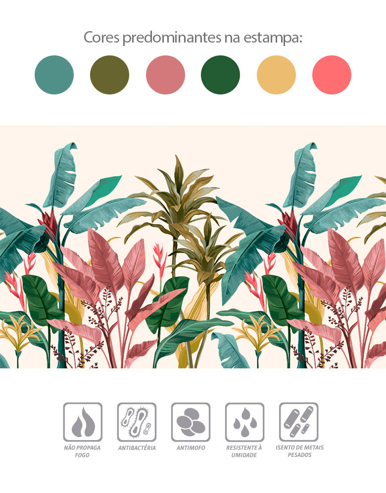 Painel de Parede Adesivo Folhagens