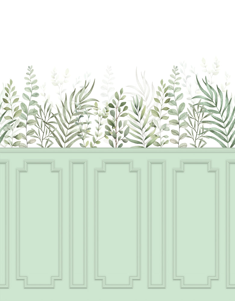 Painel de Parede Adesivo Folhas Boiserie