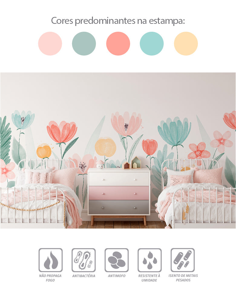 Painel de Parede Adesivo Jardim