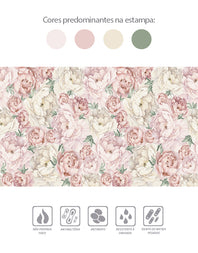 Painel de Parede Adesivo Peônias