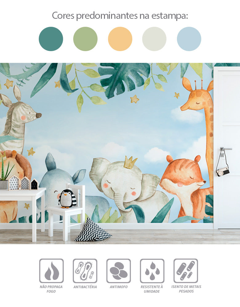 Painel de Parede Adesivo Safari Baby
