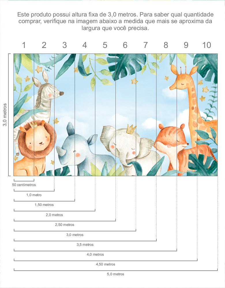 Painel de Parede Adesivo Safari Baby