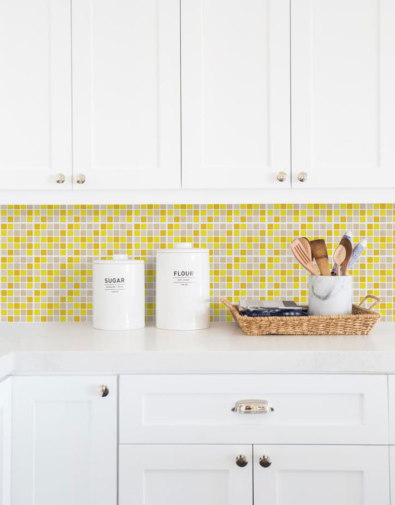 Papel de Parede Pastilha Amarela