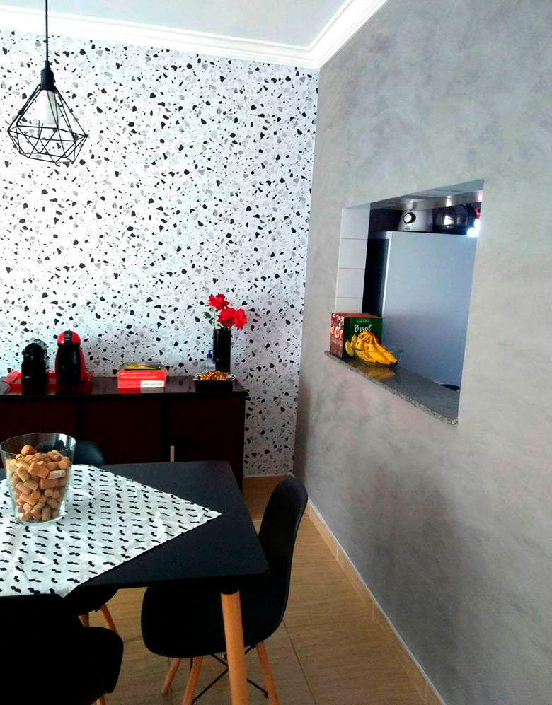 Papel de Parede Adesivo Terrazzo Granilite Rutilo