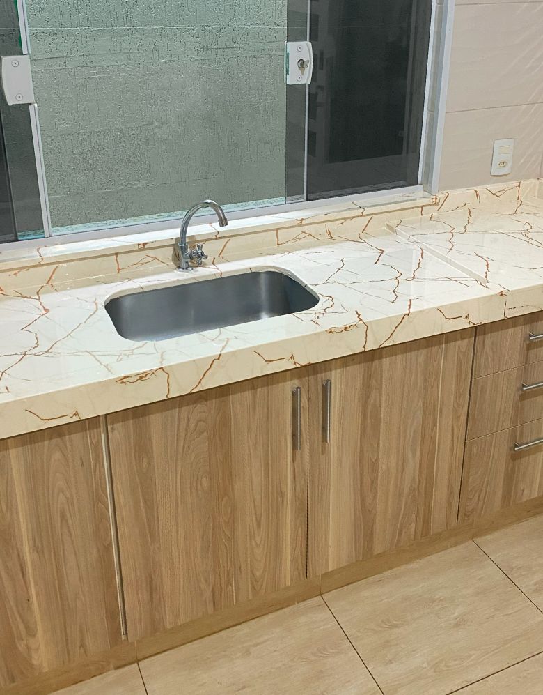 Revestimento Adesivo Mármore Crema Marfil Fosco