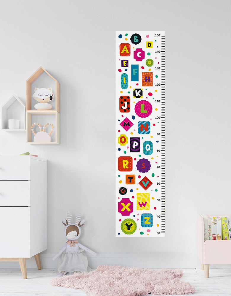 Adesivo Régua Crescimento Alfabeto