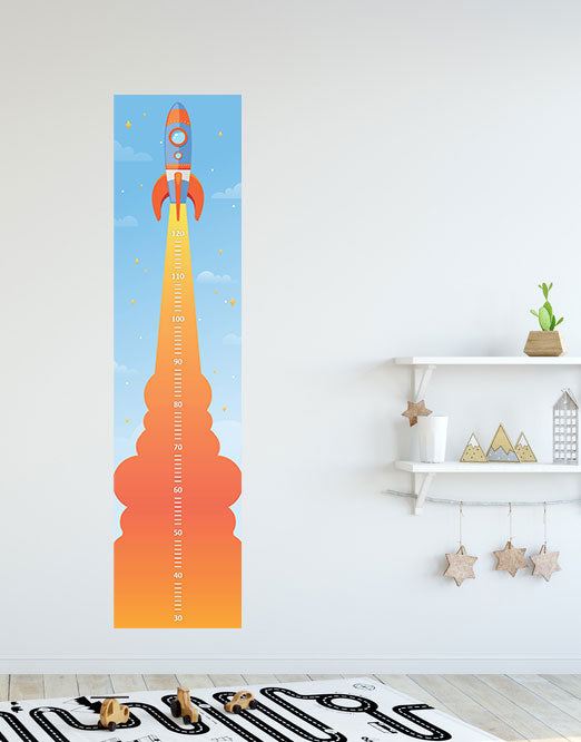 Adesivo Régua Crescimento Foguete