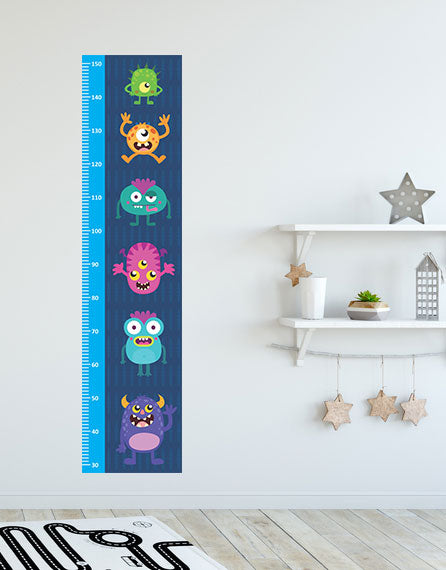 Adesivo Régua Crescimento Monstrinhos