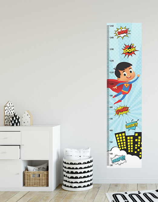 Adesivo Régua Crescimento Herois