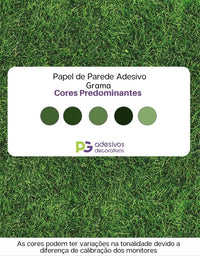 KIT DE 7 ROLOS - 3,00m x 50cm - Papel de Parede Adesivo Grama