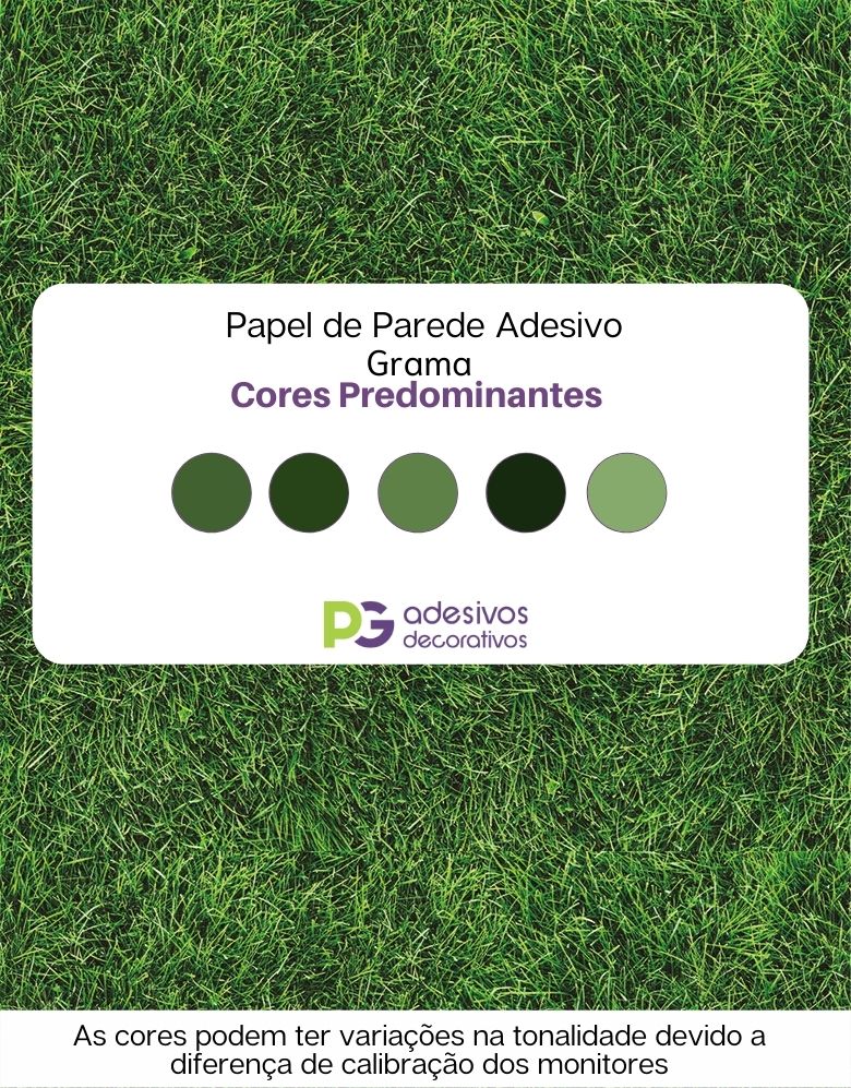 KIT DE 6 ROLOS - 3,00m x 50cm - Papel de Parede Adesivo Grama
